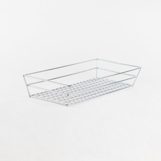 13"L x 6"W x 2-1/2"H Chrome Wire Tabletop Basket