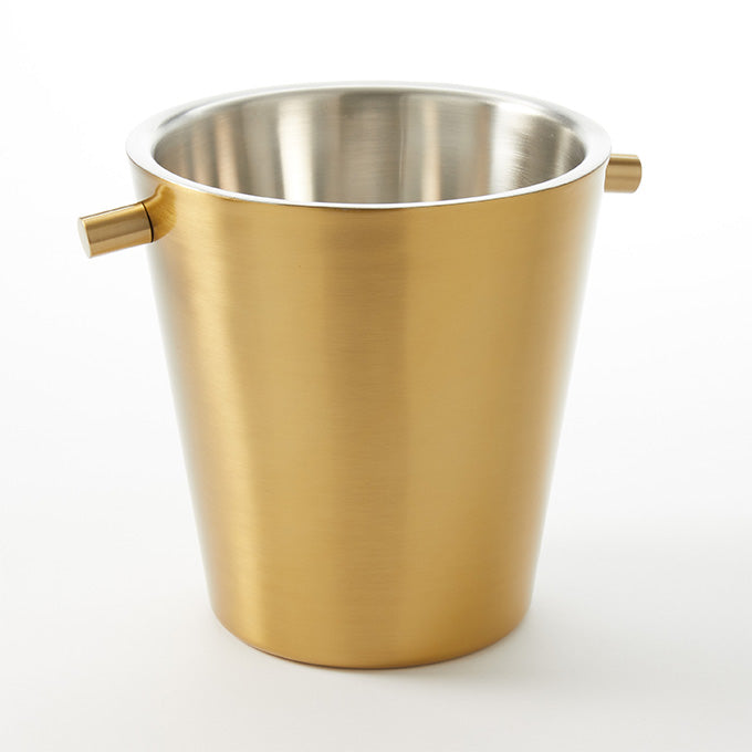9.8" x 8.6" Stainless Steel Champagne Bucket, Gold