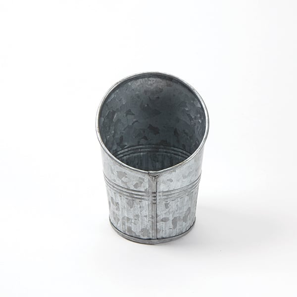 10 oz. Angled Galvanized Steel French Fry Cup