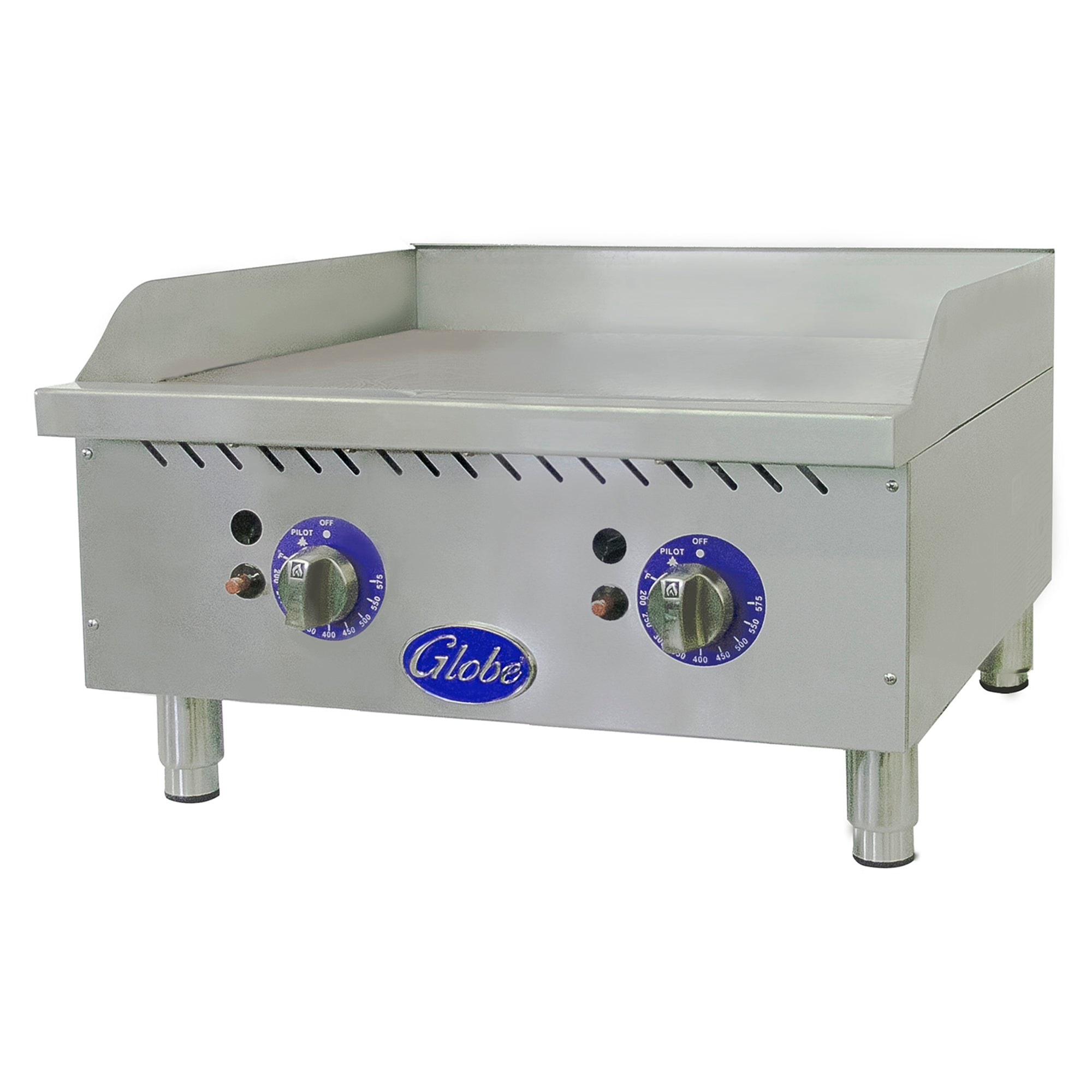 Griddle, gas, countertop, 24" wide, 1" highly polished gridd
