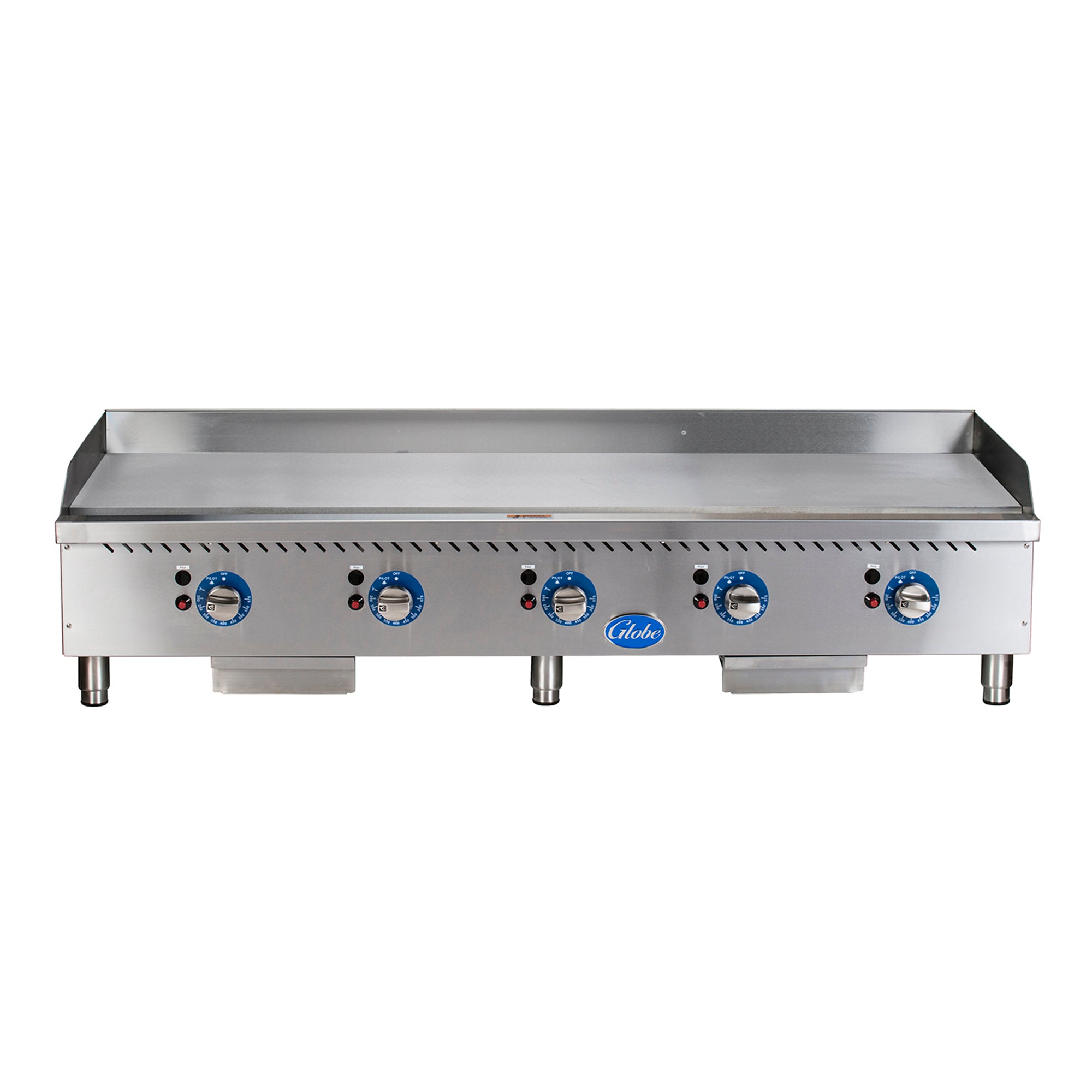 Griddle, gas, countertop, 60" wide, 1" highly polished gridd