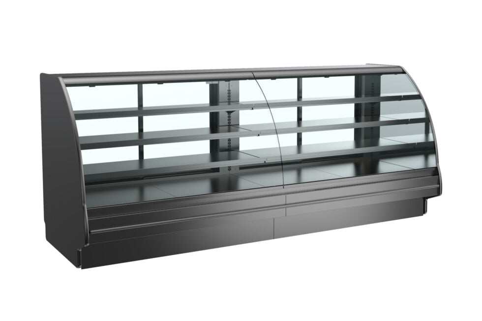 Fusion® Refrigerated Service Case, 99-3/4"W x 42-3/4"D x 51-1/4"H, Curved Remote