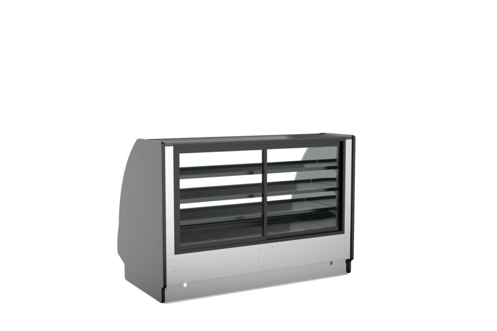 Fusion® Refrigerated Service Case, 75-3/8"W x 42-3/4"D x 51-1/4"H, Curved Remote