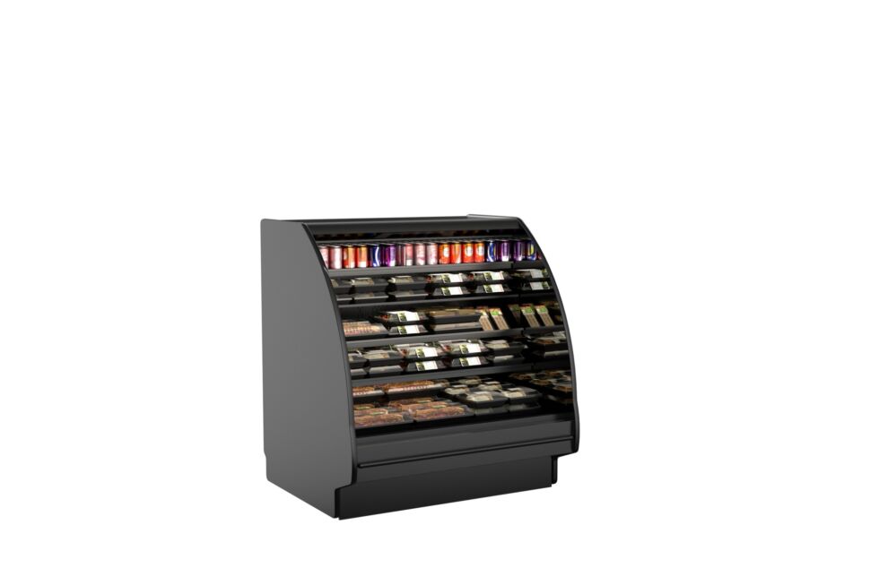 Fusion® Refrigerated Self-Service Case with Flat Profile, 148-1/2"W x 43"D x 55-5/8"H