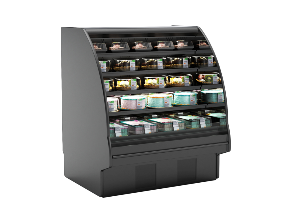 Fusion® Refrigerated Self-Service Case with Curved Profile, 51"W x 43"D x 59-5/8"H, Curved, Self-Contained