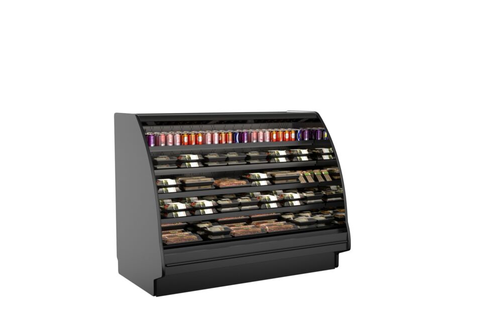 Fusion® Refrigerated Self-Service Case with Curved Profile, 51"W x 43"D x 59-5/8"H, Curved Remote