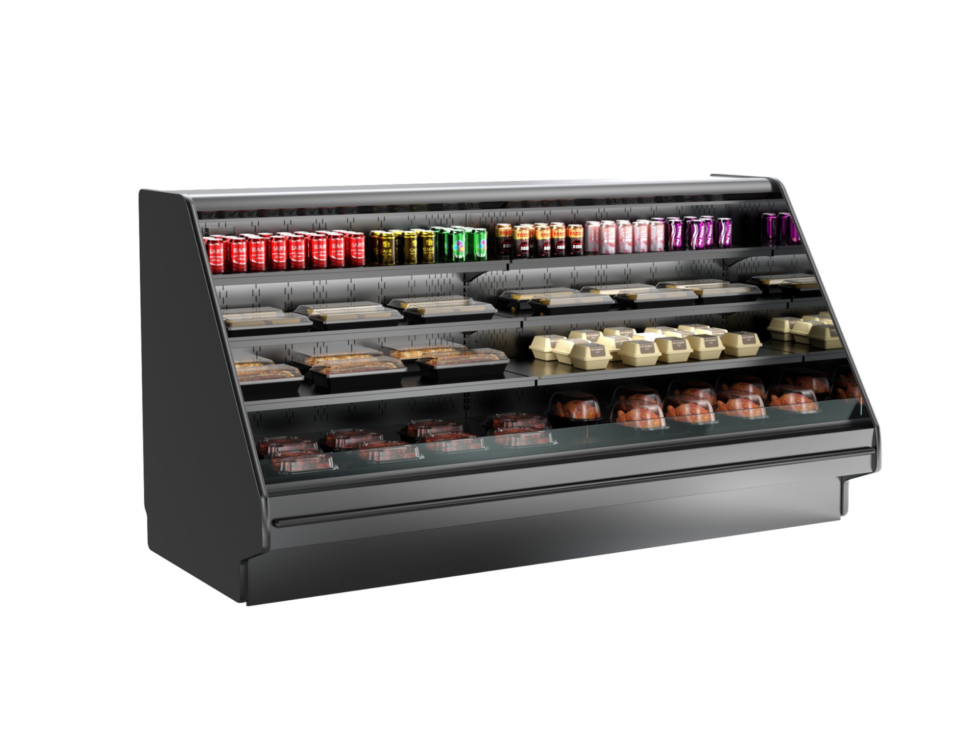 Fusion® Refrigerated Self-Service Case with Curved Profile, 99-3/4"W x 42-3/4"D x 51-1/4"H