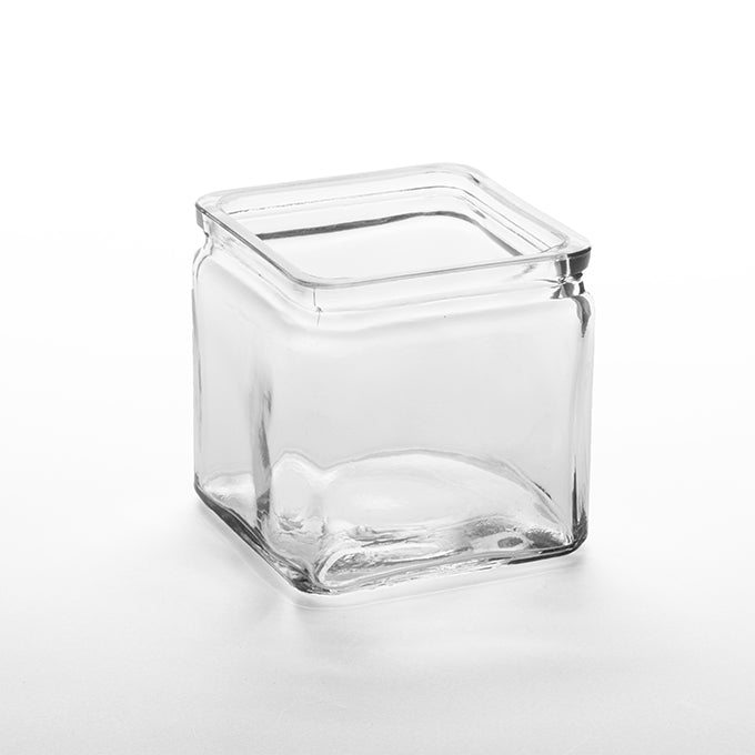 24 oz. 4" Square Glass Jar