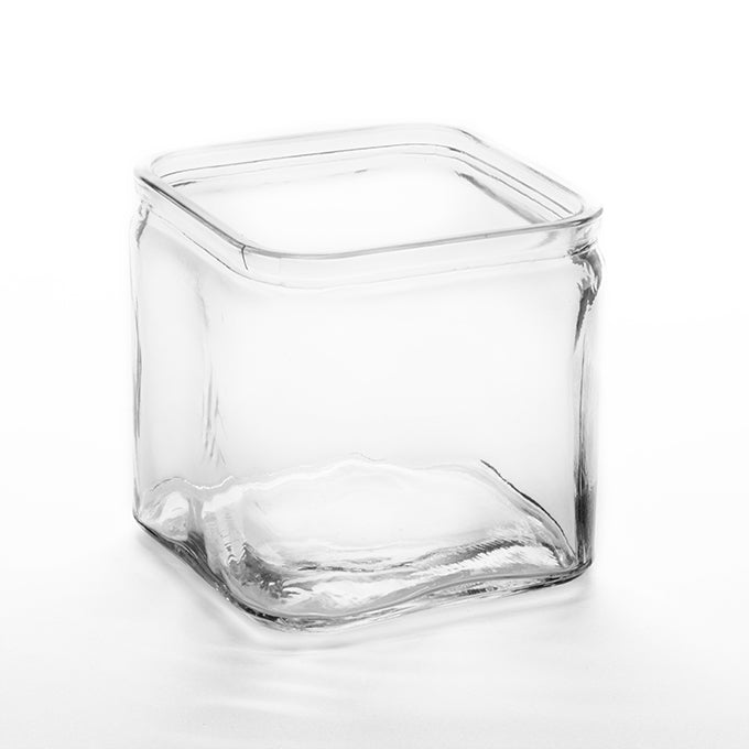 40 oz. 4-3/4" Square Glass Jar