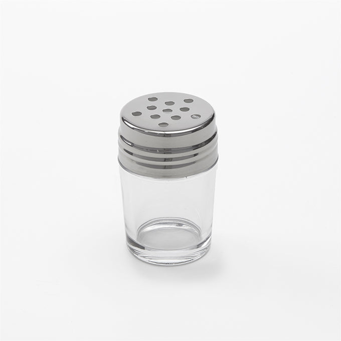 Contemporary Glass Cheese Shaker, 2 oz, Perforated Top