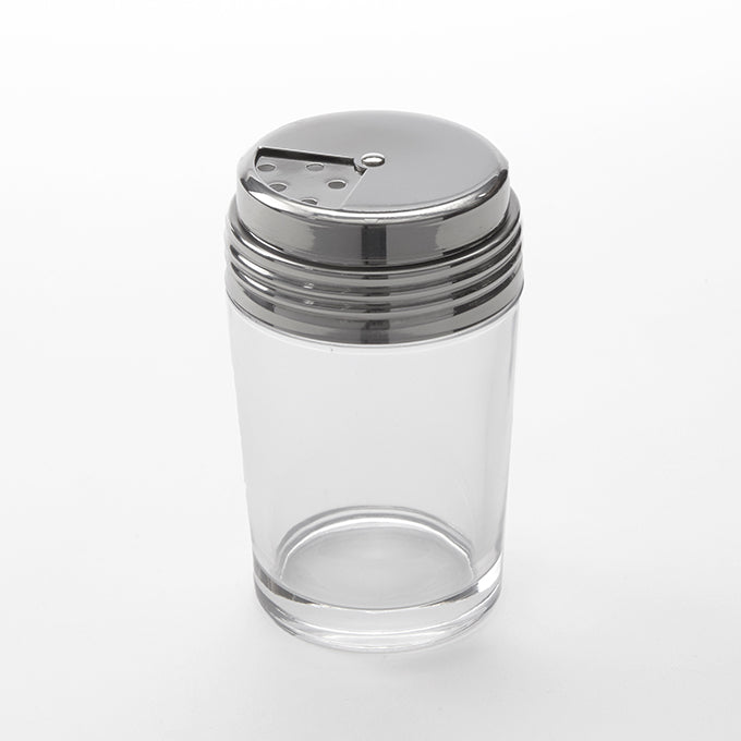 Contemporary Glass Shaker with Adjustable Dial Top, 6 oz.