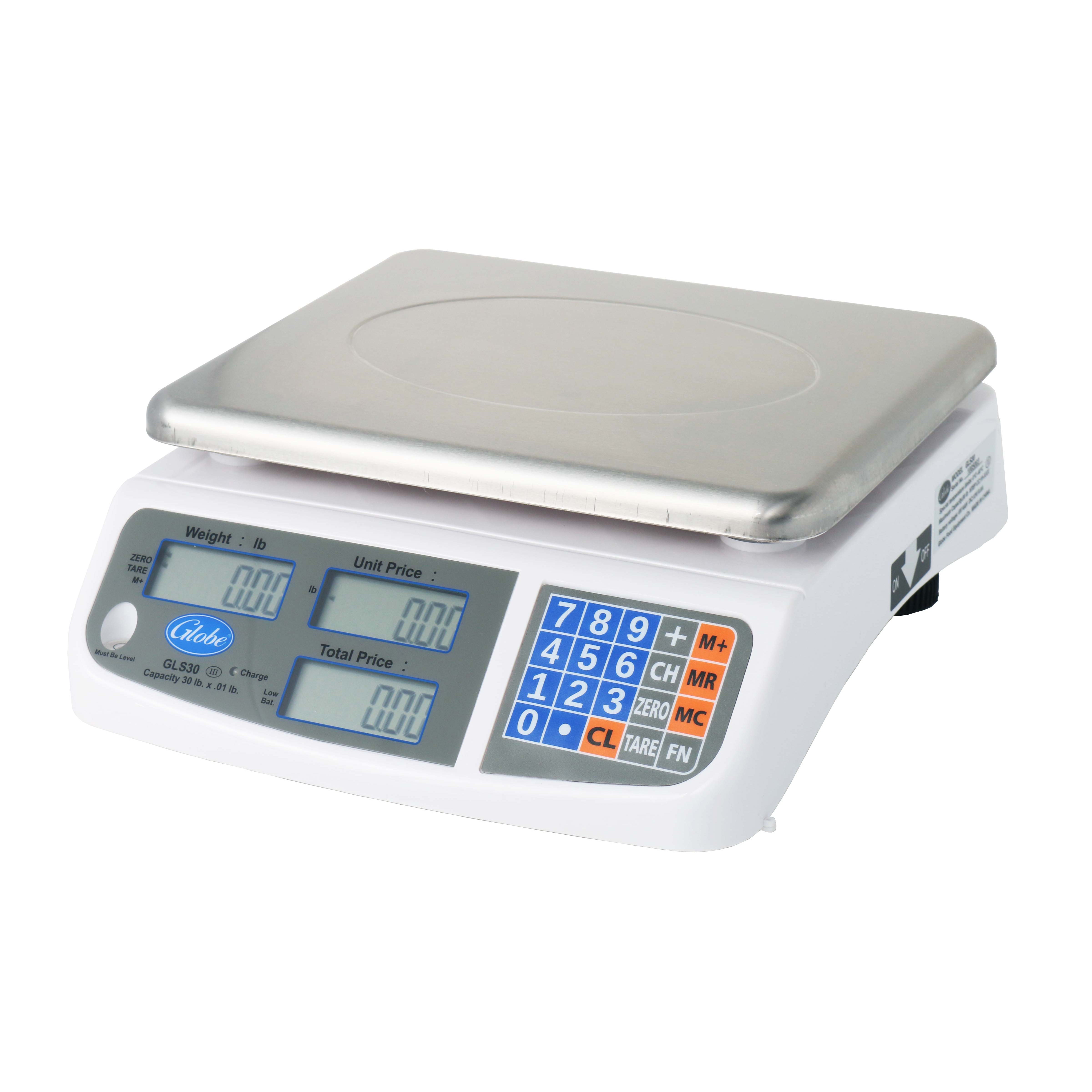 Price Computing Scale, automatic entry tare, 30 lbs. x .01 l