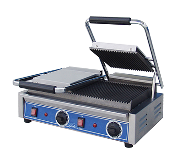 Bistro Panini Grill, double, countertop, electric, cast iron