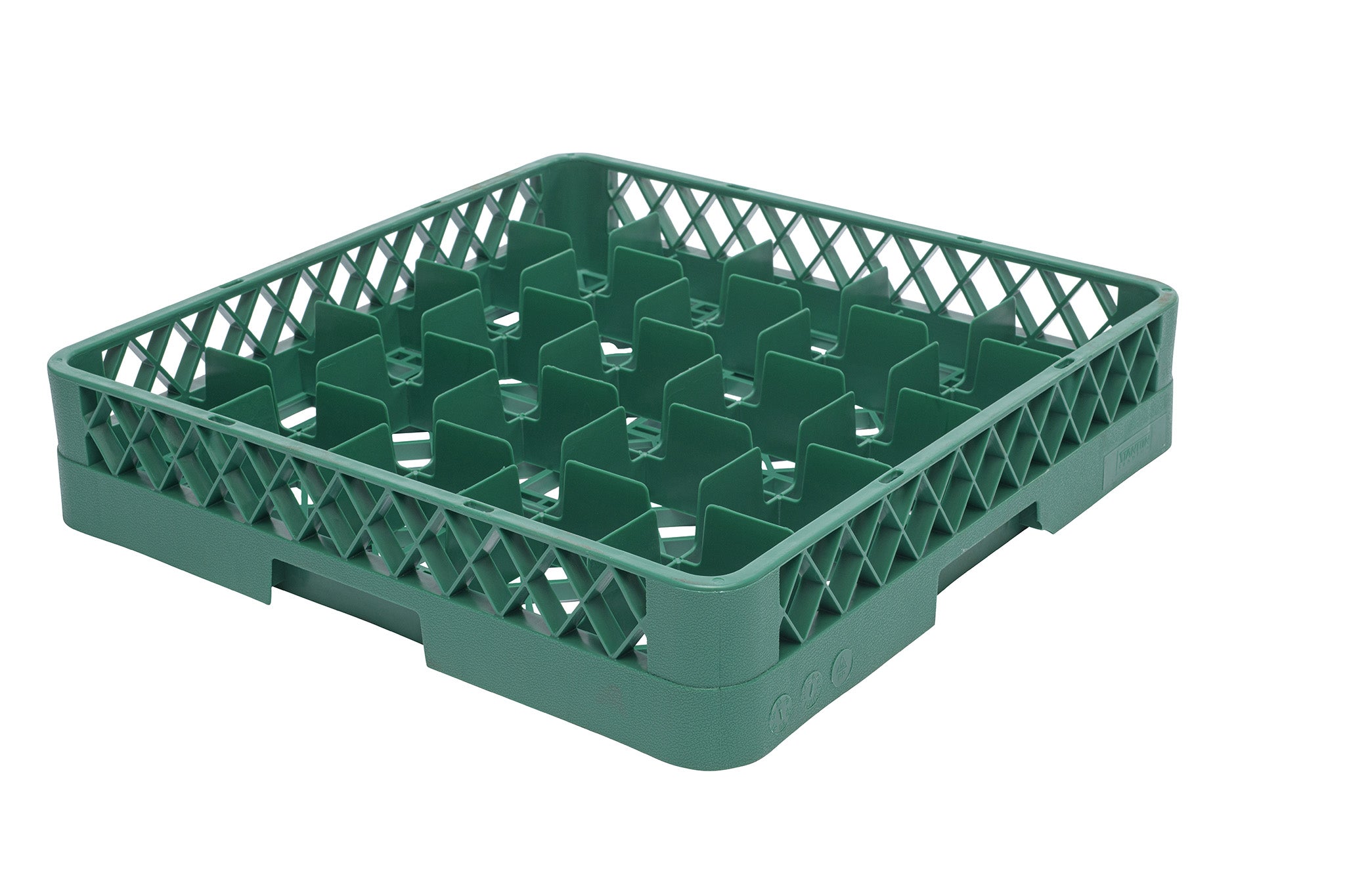 Full Size Glass/Stemware Rack (19-5/8" x 19-5/8"), 25 Compartment, Green
