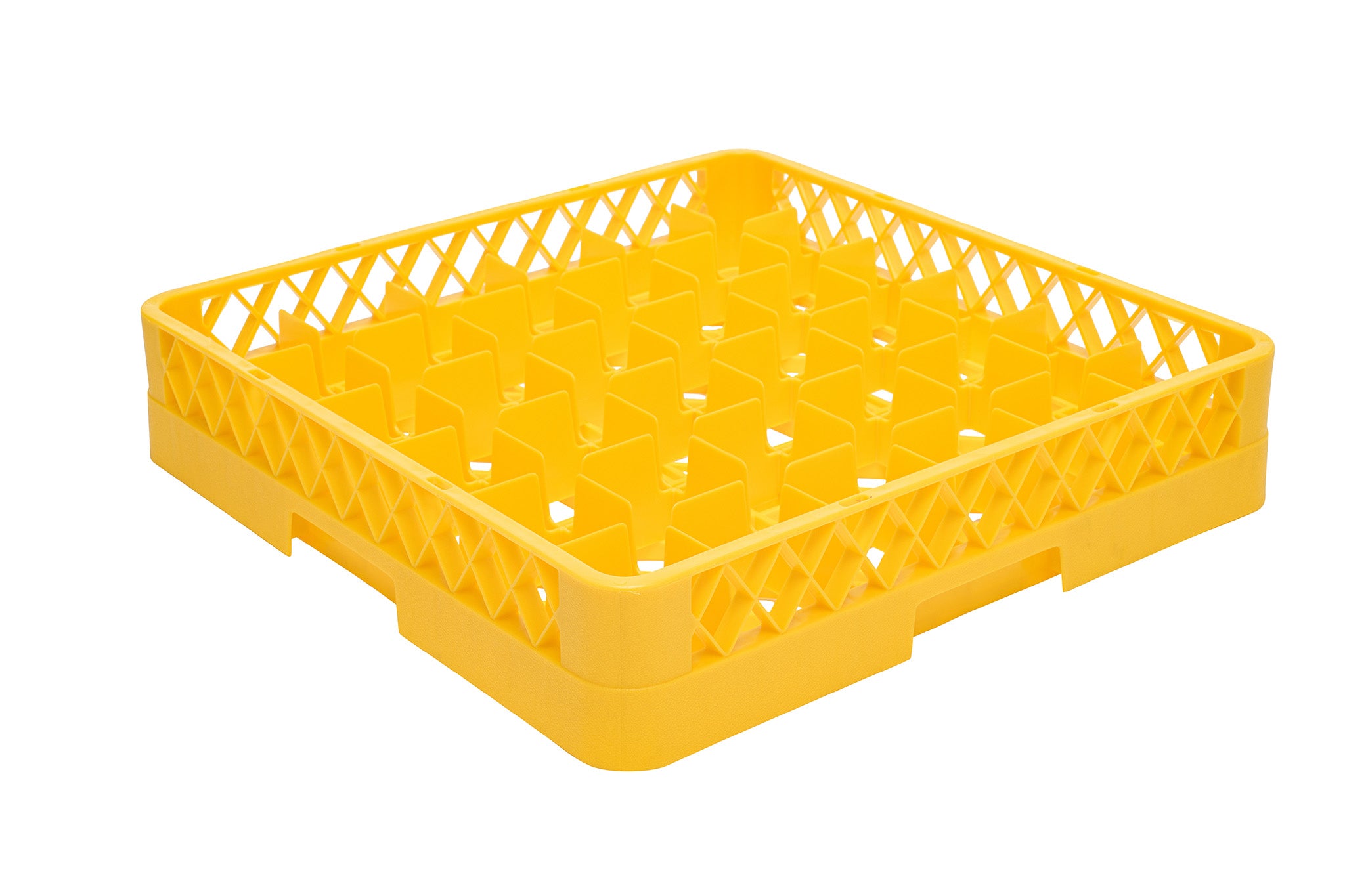 Full Size Glass/Stemware Rack  (19-5/8" x 19-5/8"), 36 Compartment, Yellow