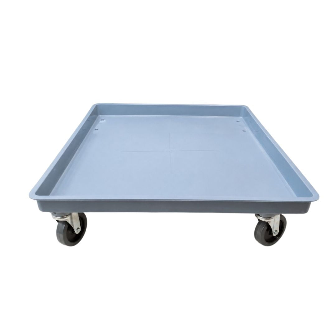 Grey Glass Rack Dolly with Casters 21" x 21"