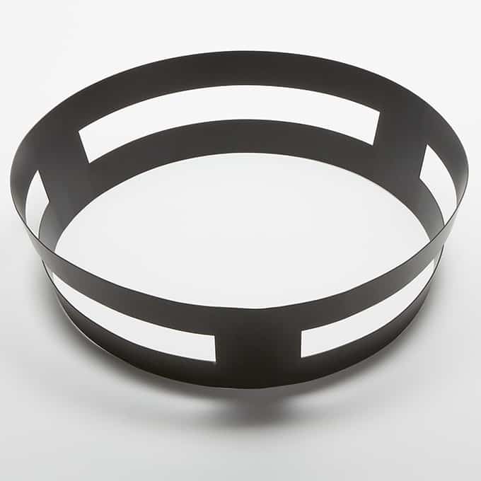17" Round Crate Griddle Stand, Stainless Steel, Black