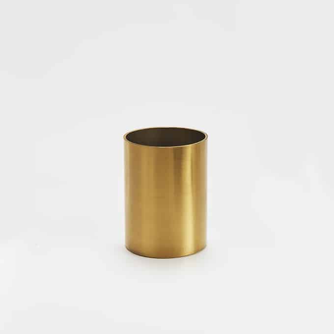 2" Round Sugar Packet Holder/Cylinder, Gold Finish