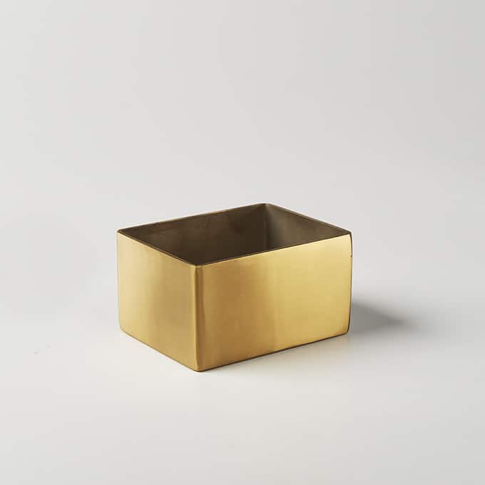 3-1/4"W x 2-3/4"L x 1-3/4"H Sugar Packet Holder, Gold Finish