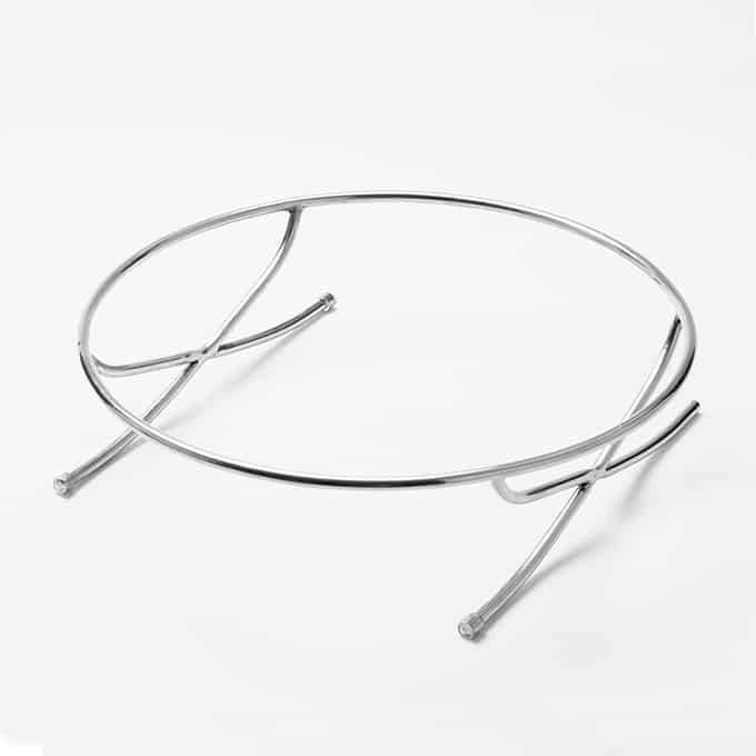 Griddle Stand, 17" dia. x 4-1/4"H, X-Leg, Stainless Steel