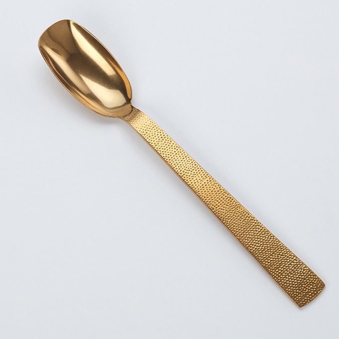 9-3/8" Vintage Salad Spoon, gold
