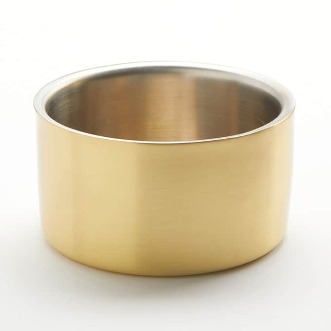 17 oz. Round Stainless Steel Bowl, Satin Gold Finish