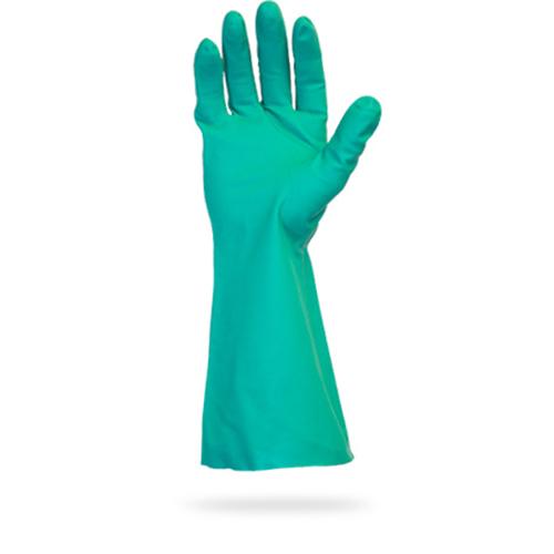 Green Unlined Nitrile Gloves, Large