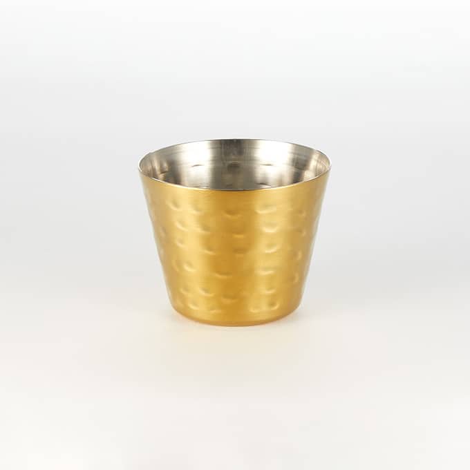 2.5 oz. Sauce Cup, Hammered Stainless Steel, Gold