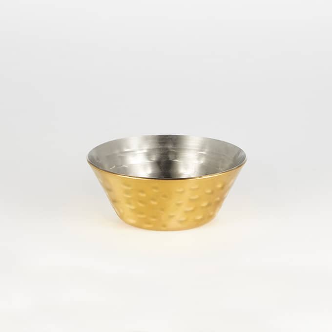 1.5 oz. Sauce Cup, Hammered Stainless Steel, Gold