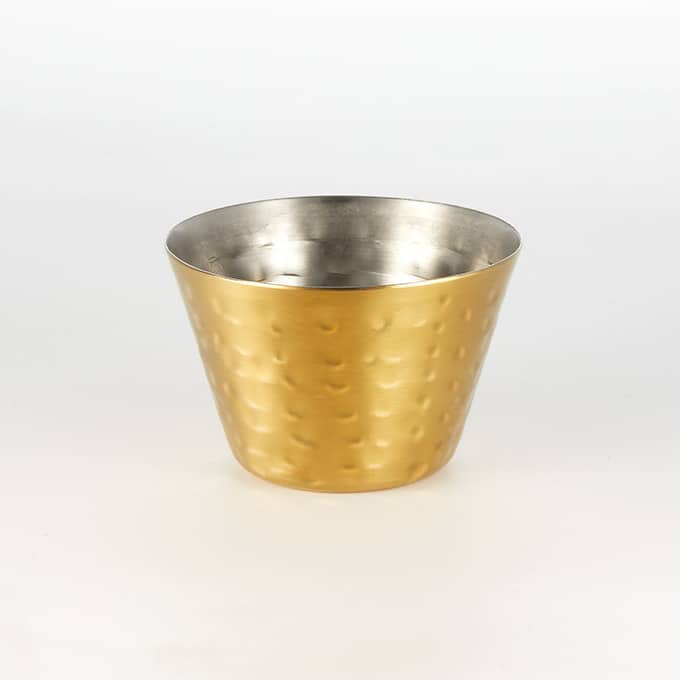 4 oz. Sauce Cup, Hammered Stainless Steel, Gold