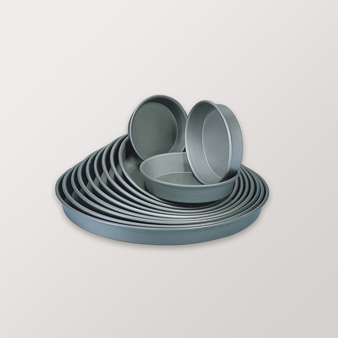 6" x 2" Tapered Hard Coat Aluminum Pizza Pan