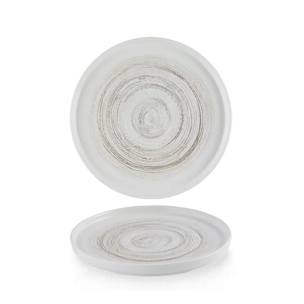 Walled Plate, 6-1/8" dia., Elements, Dune (US Stocked Item) (order per case only)