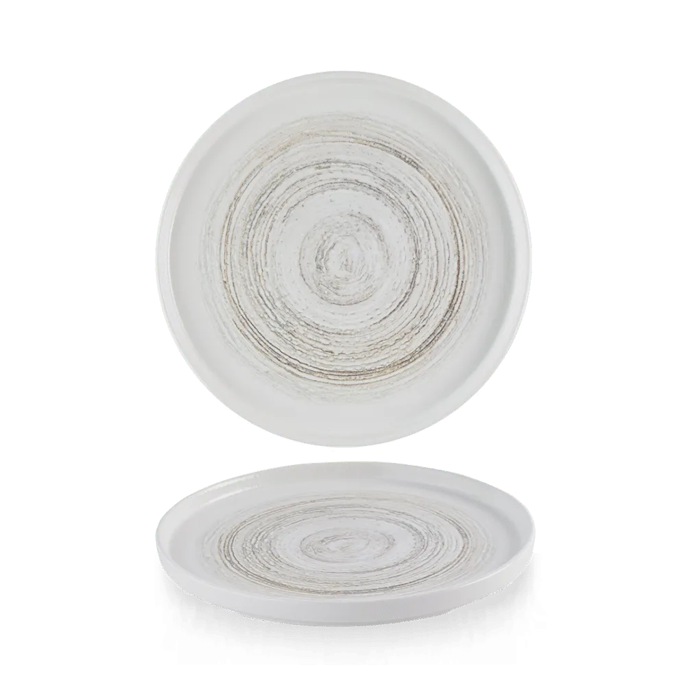 Walled Plate, 8-1/4" dia., Elements, Dune (US Stocked Item) (order per case only)
