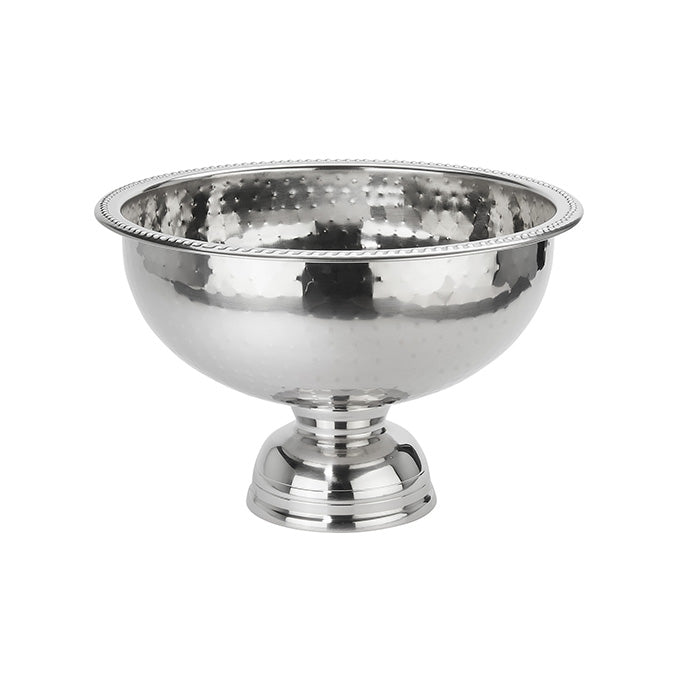 8 qt. Punch Bowl, Hammered Stainless Steel