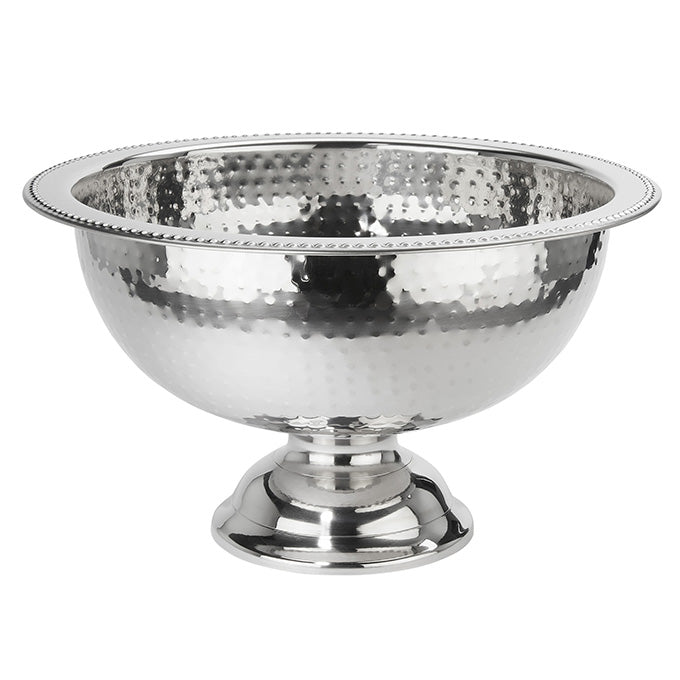 13 qt. Punch Bowl, Hammered Stainless Steel