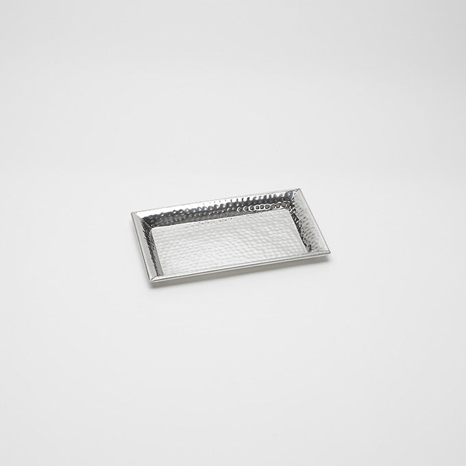12-3/8" x 7-3/8" Rectangular Hammered S/S Serving Tray