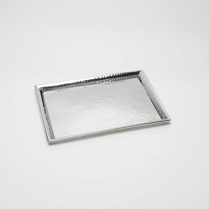 Half Size Rectangular Sheet Pan, Hammered Stainless Steel
