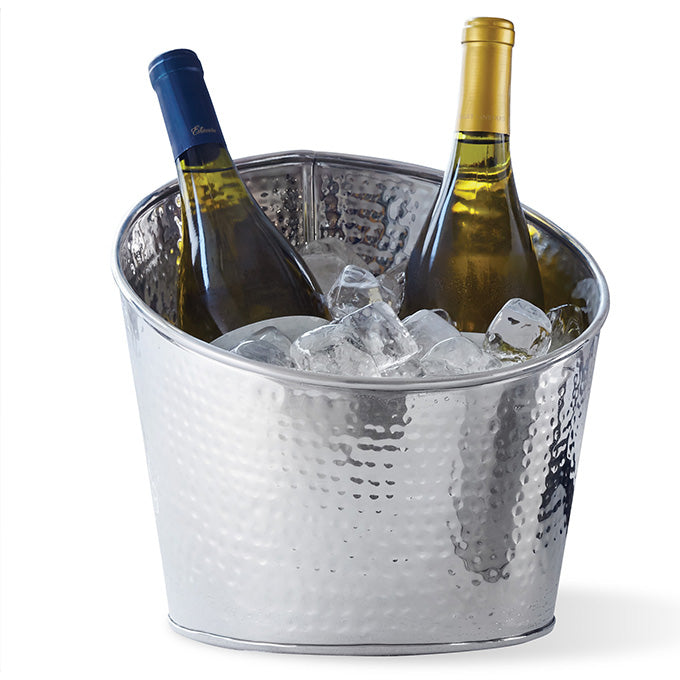 5 qt. Angled Beverage Tub, Hammered Stainless Steel