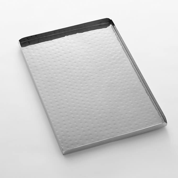 12" x 8-1/4" Rectangular Hammered S/S Serving Tray