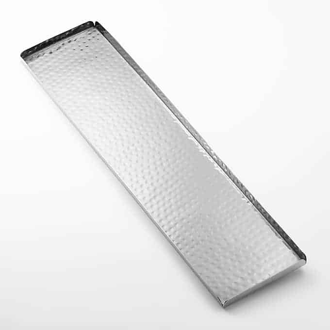 20-1/8" x 4-1/2" Rectangular Hammered S/S Serving Tray