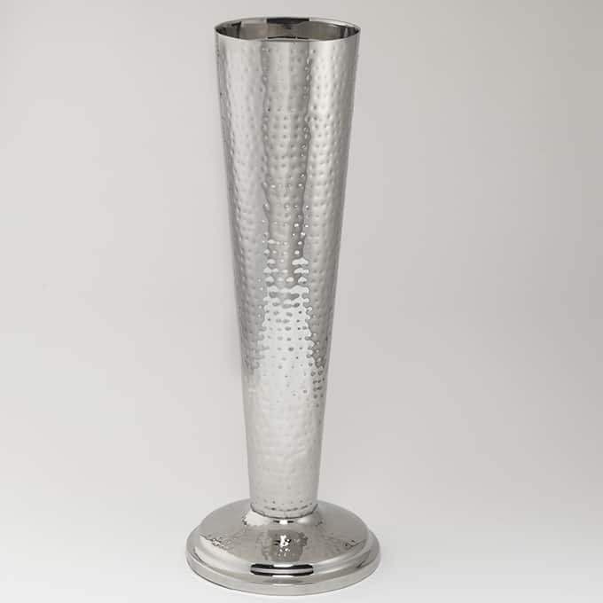 6-1/8"D x 23-3/4"H Hammered Stainless Steel Wine Bucket Stand