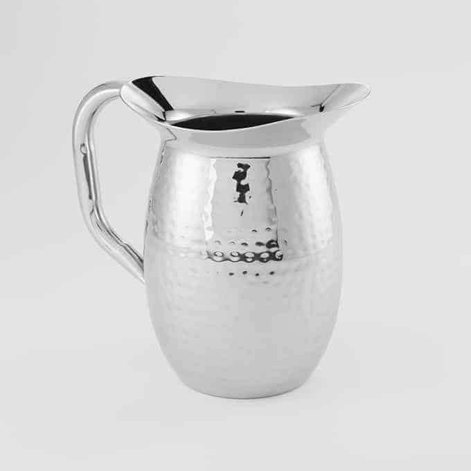 44 oz. Bell Pitcher, Hammered Stainless Steel