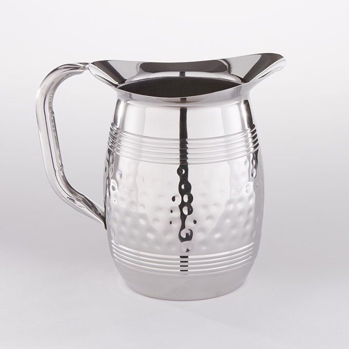 68 oz. Pitcher, Hammered Stainless Steel