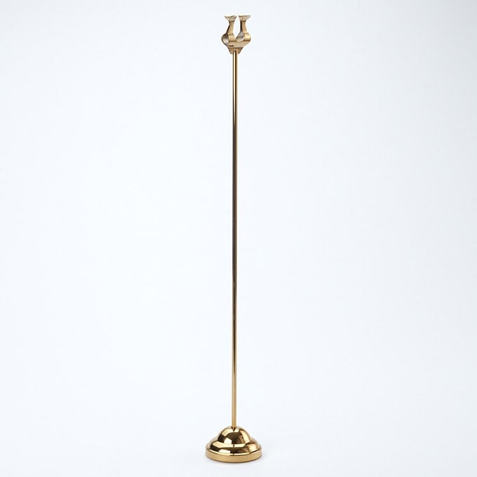 18"H Gold Harp Weighted Number Stand