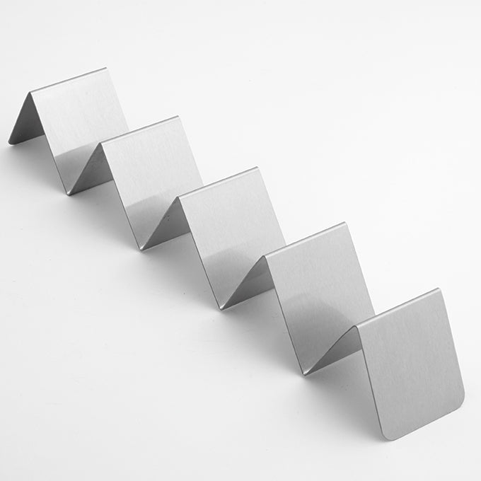 4 or 5 Compartment Half Size Brushed Stainless Steel Taco Holder