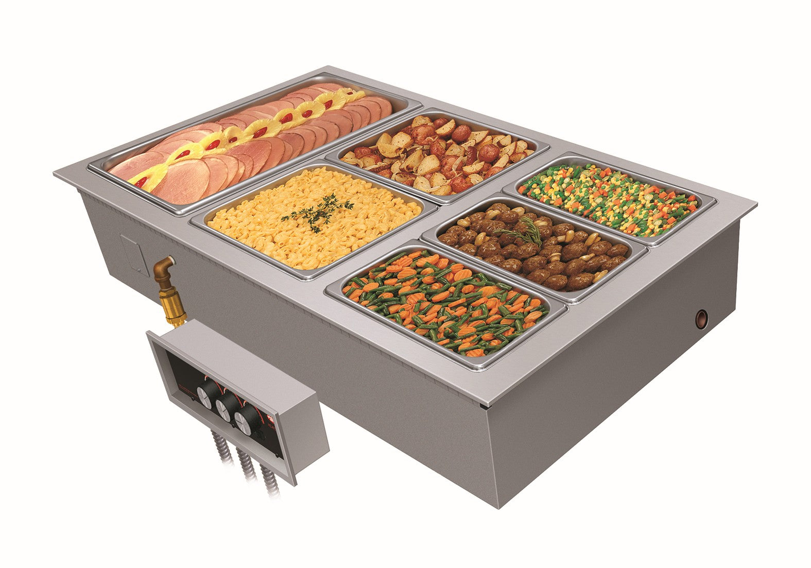 3-Pan Drop-In Modular Heated Well