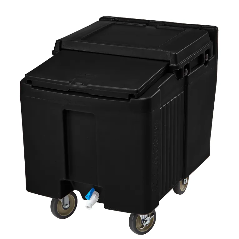 SlidingLid™ Ice Caddy, mobile, 29-1/4"H, 125 lb. capacity, Black
