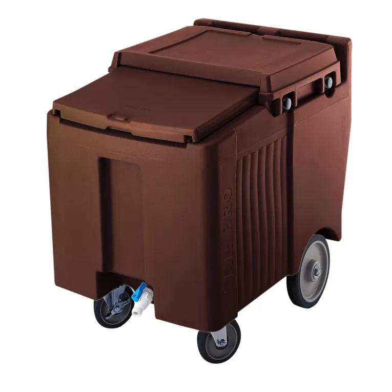 SlidingLid™ Ice Caddy, mobile, 29-1/4"H, 125 lb. capacity, Dark Brown