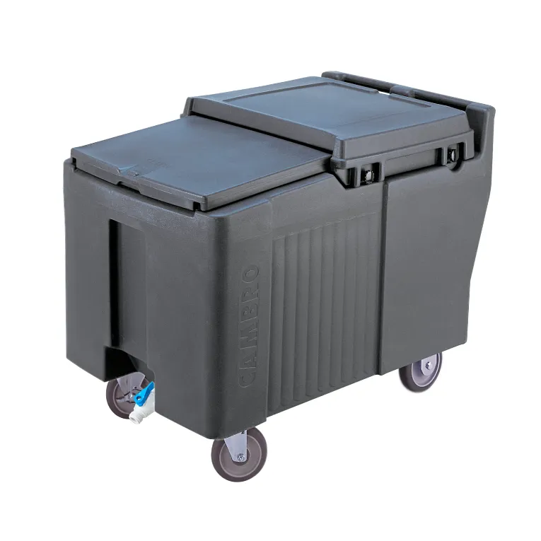 lidingLid™ Ice Caddy, mobile, 29-1/4"H, 175 lb. capacity, Granite Grey
