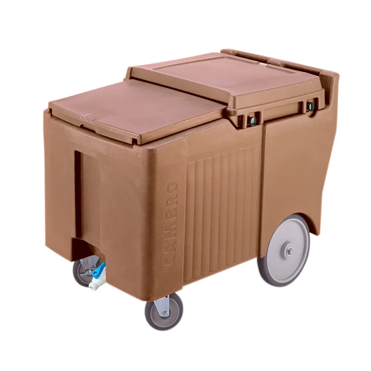 lidingLid™ Ice Caddy, mobile, 29-1/4"H, 175 lb. capacity, Coffee Beige